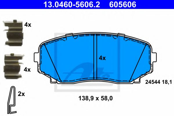 Колодки гальмівнi передні Mazda CX-7/CX-9 2.2D/2.3D/3.7 07-