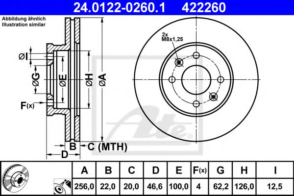 Диск гальмівний перед. Hyundai Accent 1.4/1.6/1.5D/I20/Kia Rio II 1.1CRDi-1.6 05-