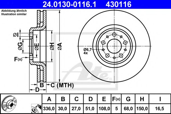 Диск гальмівний перед. Volvo XC90 10.02-12.14