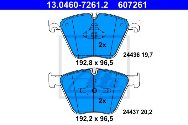 Гальмівні колодки дискові перед. BMW 5GT, 7 F01 09.09-