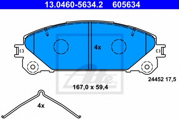 Гальмівні колодки дискові перед. Lexus RX 08-/Toyota Rav 4  12-