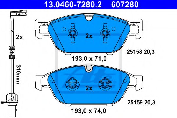 Гальмівні колодки дискові перед. Audi A6/A6/S6 IV (4G2,C7) 10-