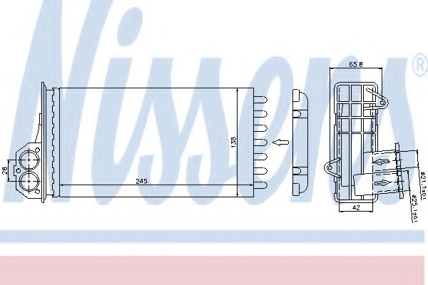 NISSENS - 72941 - Радиатор печки PEUGEOT (пр-во Nissens)