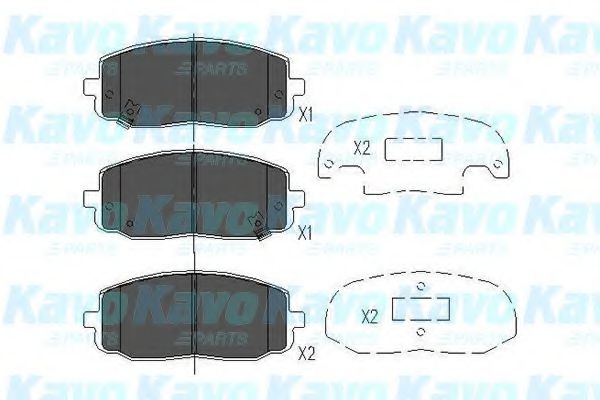 KAVO PARTS - KBP-4006 - Тормозные колодки перед. Kia Picanto/Hyundai i10 04- (mando)