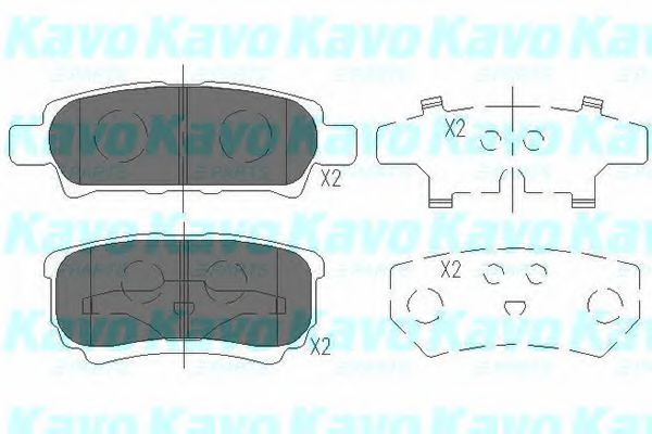 KAVO PARTS - KBP-5518 - Гальмівні колодки дискові зад. Citroen C4/ Jeep Compass, Patriot/ Mitsubishi Lancer, Outlander, Pajero/ Peugeot 4007 1.6-3.8V6 04.00-