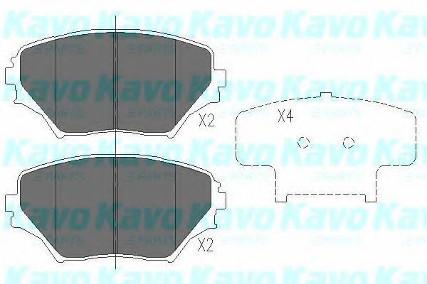 KAVO PARTS - KBP-9011 - Гальмівні колодки дискові перед. Toyota Rav-4 00