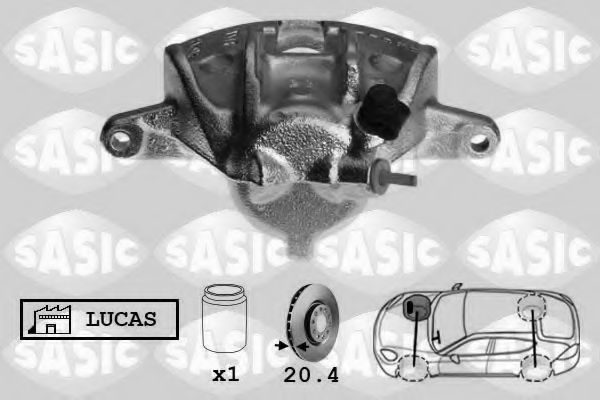 SASIC - SCA0089 - Суппорт передний, R, 20,4mm  (тип Lucas)