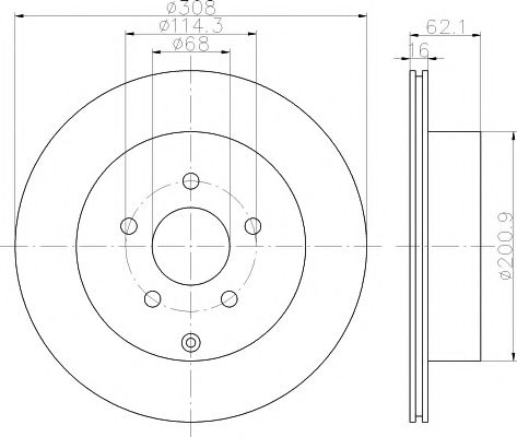 HELLA PAGID - 8DD 355 118-811 - Диск гальмівний зад. Nissan Murano /Infiniti QX50