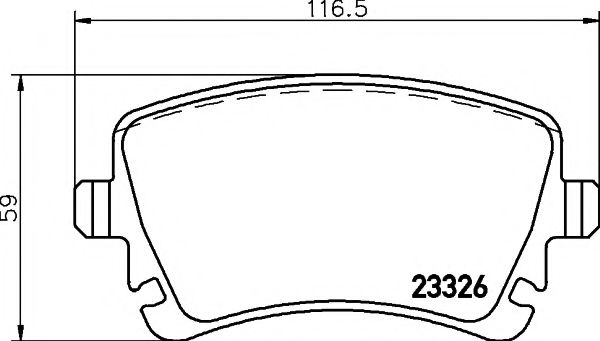 Гальмівні колодки дискові зад. (з датчиком) Audi A4, A6 2.0TDI-6.75V8R 08.99- VW Т5