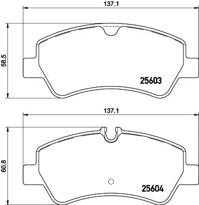 Гальмівнi колодки дискові зад. Ford Tranzit  2.2D 04.12-