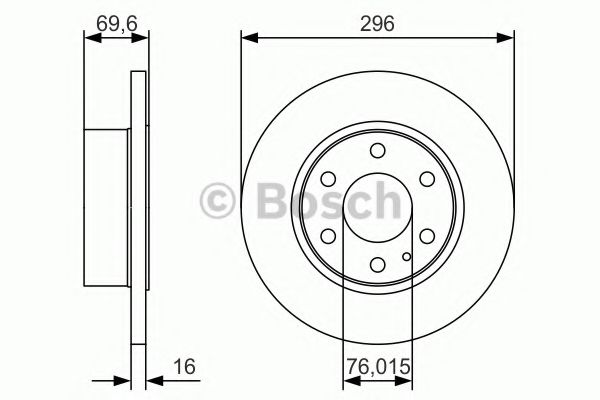 BOSCH - 0 986 479 A51 - Гальмівний диск IVECO Daily ''R ''06-14