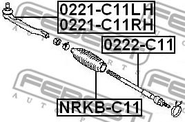 FEBEST - 0222-C11 - ТЯГА РУЛЕВАЯ NISSAN TIIDA C11 2005-