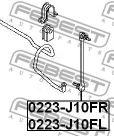 FEBEST - 0223-J10FL - ТЯГА СТАБИЛИЗАТОРА ПЕРЕДНЯЯ ЛЕВАЯ (NISSAN QASHQAI J10F 2006-) FEBEST