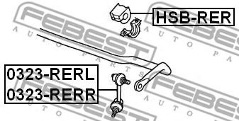 FEBEST - 0323-RERL - ТЯГА СТАБИЛИЗАТОРА ЗАДНЯЯ ЛЕВАЯ HONDA CR-V RE3/RE4 2007-2012