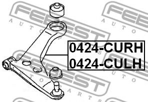 FEBEST - 0424-CURH - РЫЧАГ ПЕРЕДНИЙ ПРАВЫЙ MITSUBISHI OUTLANDER CU# 2002-2006