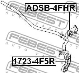 FEBEST - 1723-4F5R - ТЯГА СТАБИЛИЗАТОРА ЗАДНЯЯ AUDI A6 AVANT (4F5) 2005-