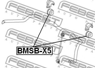 FEBEST - BMSB-X5 - ВТУЛКА ПЕРЕДНЕГО СТАБИЛИЗАТОРА D29 BMW X5 E53 1999-2006