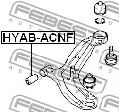 FEBEST - HYAB-ACNF - Сайлентблок перед. важеля передній Hyundai Solaris 1.4 14-/Kia Rio 1.4 Crdi 11-