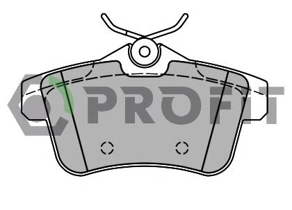 PROFIT - 5000-4224 - Гальмівні колодки диск.задні Citroen C4/DS4/DS5/Peugeot 308,3008,5008, RCZ 1.4HDi-2.0HDi 09-