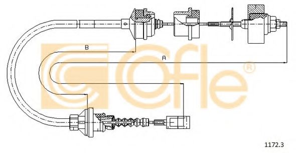 COFLE - 1172.3 - Трос зчеплення Fiat Ducato 1,9D/TD 94-01 L=1060mm