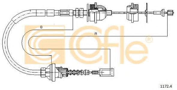COFLE - 1172.4 - Трос зчеплення Fiat Ducato 94-