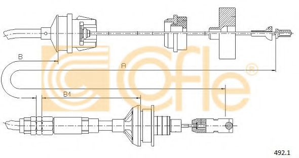 COFLE - 492.1 - (механ)Трос зчеплення Fiat Ulysse 2.0TD;Scudo 1.6;Expert 94-