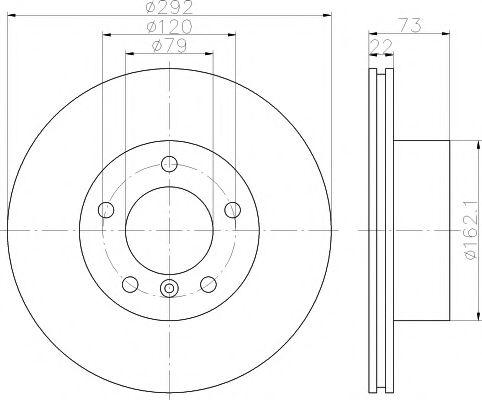 TEXTAR - 92132805 - Диск гальмівний BMW 1(E81)/3(E90) "F D=292mm "04-13