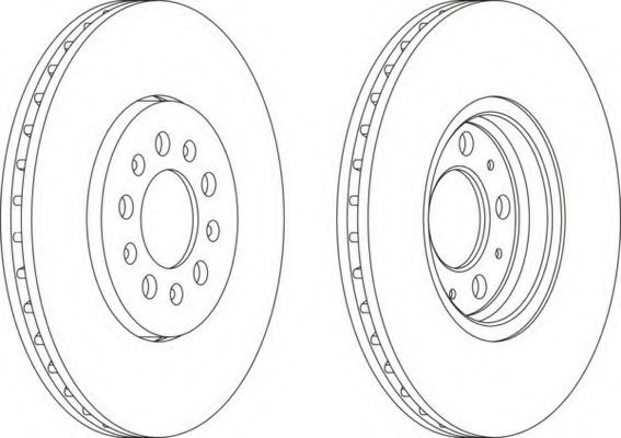 Диск гальмівний перед. (288мм) Skoda Rapid 12- , Fabia, Octavia /VW Golf IV, Polo