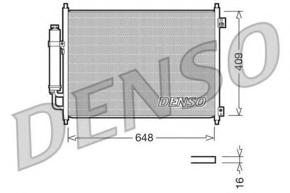 Радіатор кондиціонера Nissan X-Trail 2.5 QR25de 08-