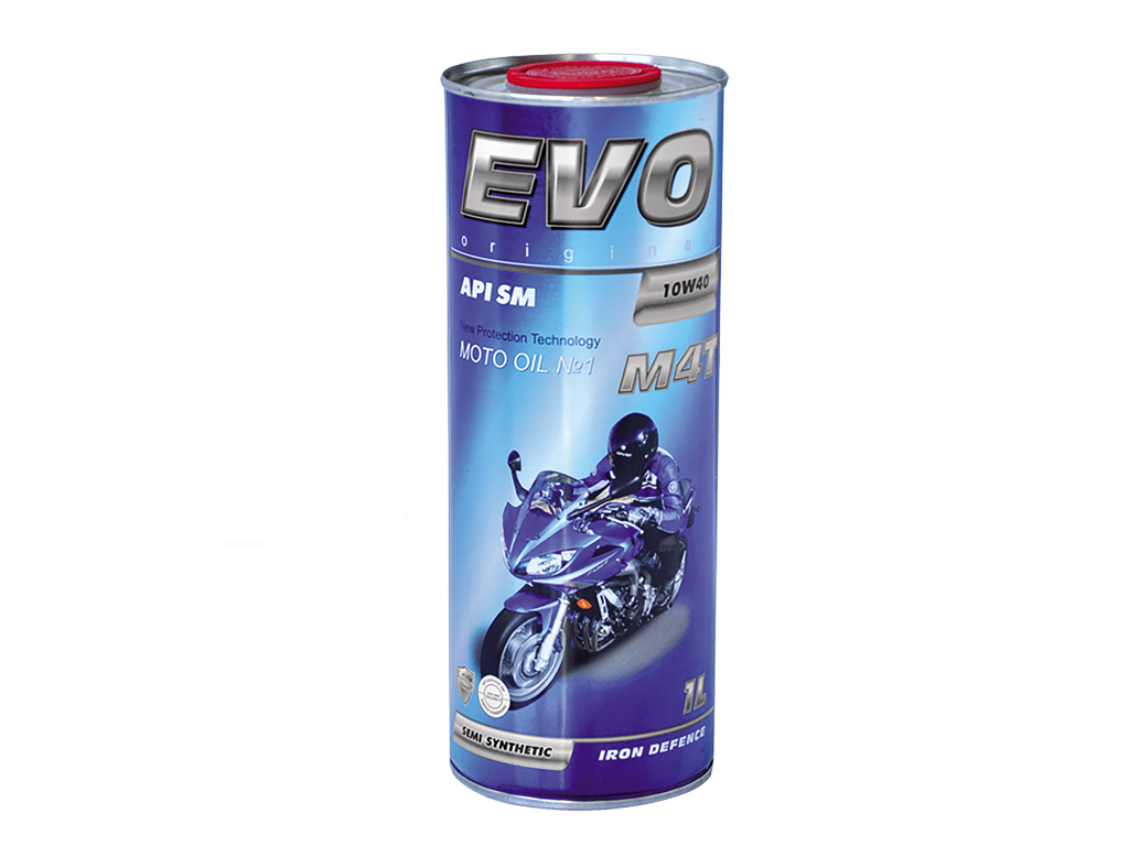 EVO - EVO MOTO M4T 10W40 1L - Олива для 4-х тактних двигунів напівсинтет.  EVO MOTO M4T 10W40 1L