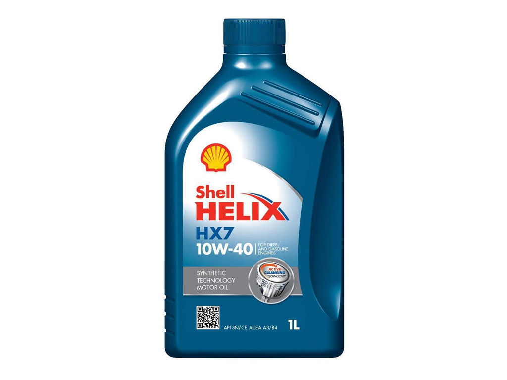 SHELL - 550040293 - Олива двигуна Shell Helix HX7 10W40 1L (API SN/CF;ACAE A3/B3/B4; MB229.3; VW502 00/505 00; RN0700, RN0710; FIAT 9.55535-G2)