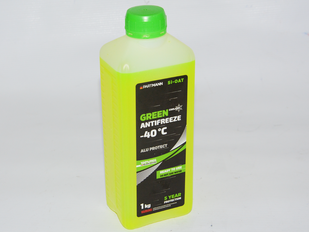 PARTMANN - PM04.0009 - Антифриз зелений G11(SI-OAT)  -36C 1kg (готовий)