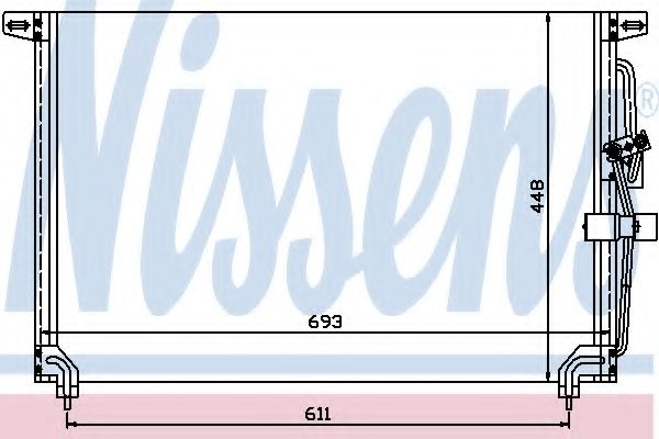 NISSENS - 94232 - Радіатор кондиціонера Opel Omega B 2.0-3.2 03.94-07.03