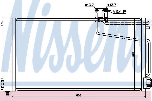 NISSENS - 94544 - Радіатор кондиціонера  Mercedes C180 (C203) -