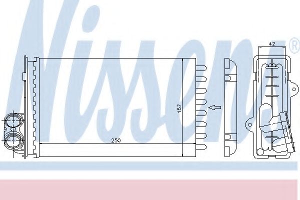 NISSENS - 72935 - Радіатор пічки Peugeot 405 87- / 406 95-