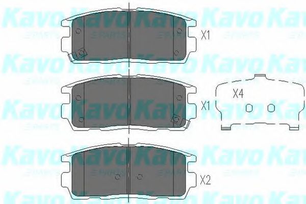 KAVO PARTS - KBP-1010 - Гальмівні колодки дискові зад. Chevroler Captiva/Opel Antara 2.4, 3.2 V6 06-