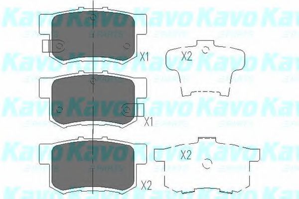 KAVO PARTS - KBP-2009 - Колодки тормозные задние Accord/Civic/CR-V/FR-V 90-