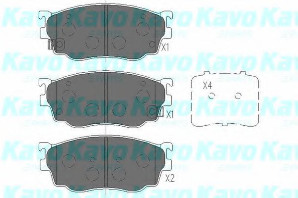 Гальмівні колодки дискові перед. Mazda 626 00-02