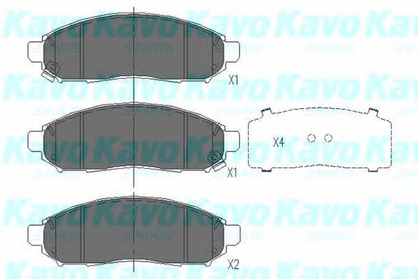 KAVO PARTS - KBP-6574 - Колодки тормозные передние Navara/Partfinder/Leaf 05-
