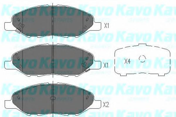 KAVO PARTS - KBP-6578 - Колодки тормозные передние Micra/Tiida 03-12
