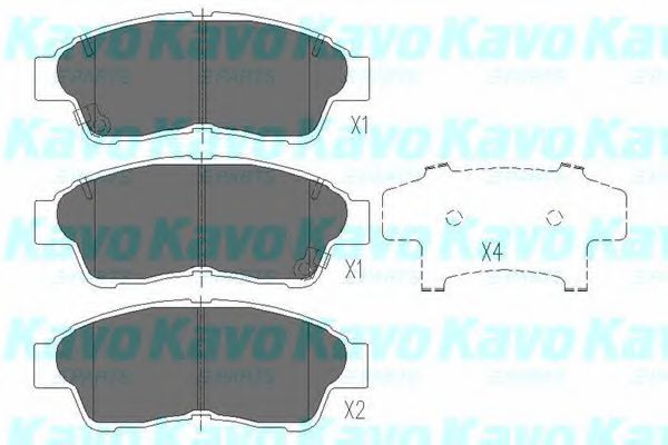 Гальмівні колодки дискові перед.Toyota Corolla/Camry/Ipsum/Picnic/RAV 4/Previa/Funcruiser/Celica/Carina/Corona (90-02)