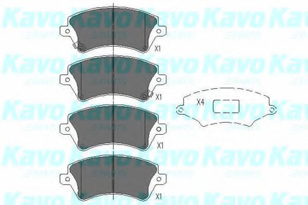 KAVO PARTS - KBP-9012 - Гальмівнi колодки дискові перед.Toyota Corolla 02-