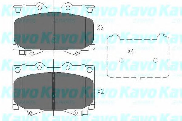 KAVO PARTS - KBP-9049 - Гальмівні колодки дискові перед.Toyota Land Cruiser Prado II (J120) 02-/Hilux 07-