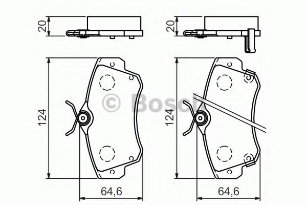 BOSCH - 0 986 494 029 - Гальмівні колодки пер.Chrysler Cruiser 1.6-2.4 00-