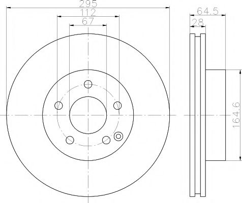 Гальмівний диск перед. MB C (W204) 07-