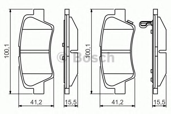Дискові гальмівні колодки зад. Hyundai Sonata V 3.3 04-
