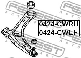 FEBEST - 0424-CWLH - Важіль перед. лів. Citroen C4 Aircross, C-Crosser, C-Crosser Enterprise; Mitsubishi ASX III, Lancer VIII, Outlander II, Outlander III; Peugeot 4007, 4008 1.5-3.0 11.06-