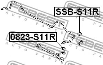 FEBEST - 0823-S11R - Тяга стабілізатора зад. Subaru Forester 01-/Impreza 00-/Legasy 2,0 03-