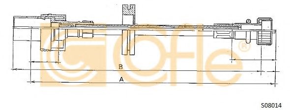 COFLE - S08014 - Трос спідометра Ford Escort 1.3-1.8 90-
