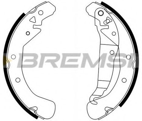 BREMSI - GF0358 - Тормозные колодки зад. Combo 01-05/Astra F/G 91-05 (бараб.) (230x42)